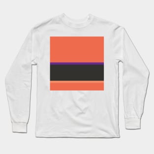 A fabulous alliance of Orange Pink, Big Foot Feet, Purple, Blue/Green and Dark Grey stripes. Long Sleeve T-Shirt